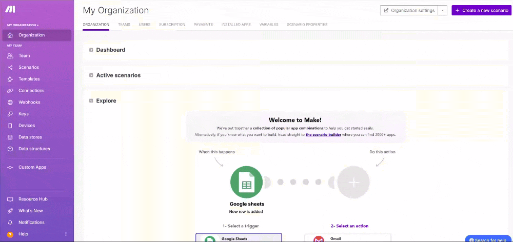 How to connect with Make